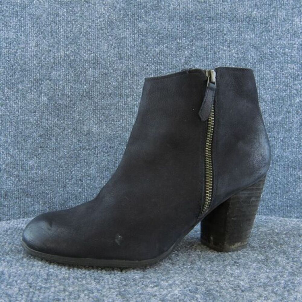BP. Women Ankle Boots Black Leather Zip Size 10 Medium